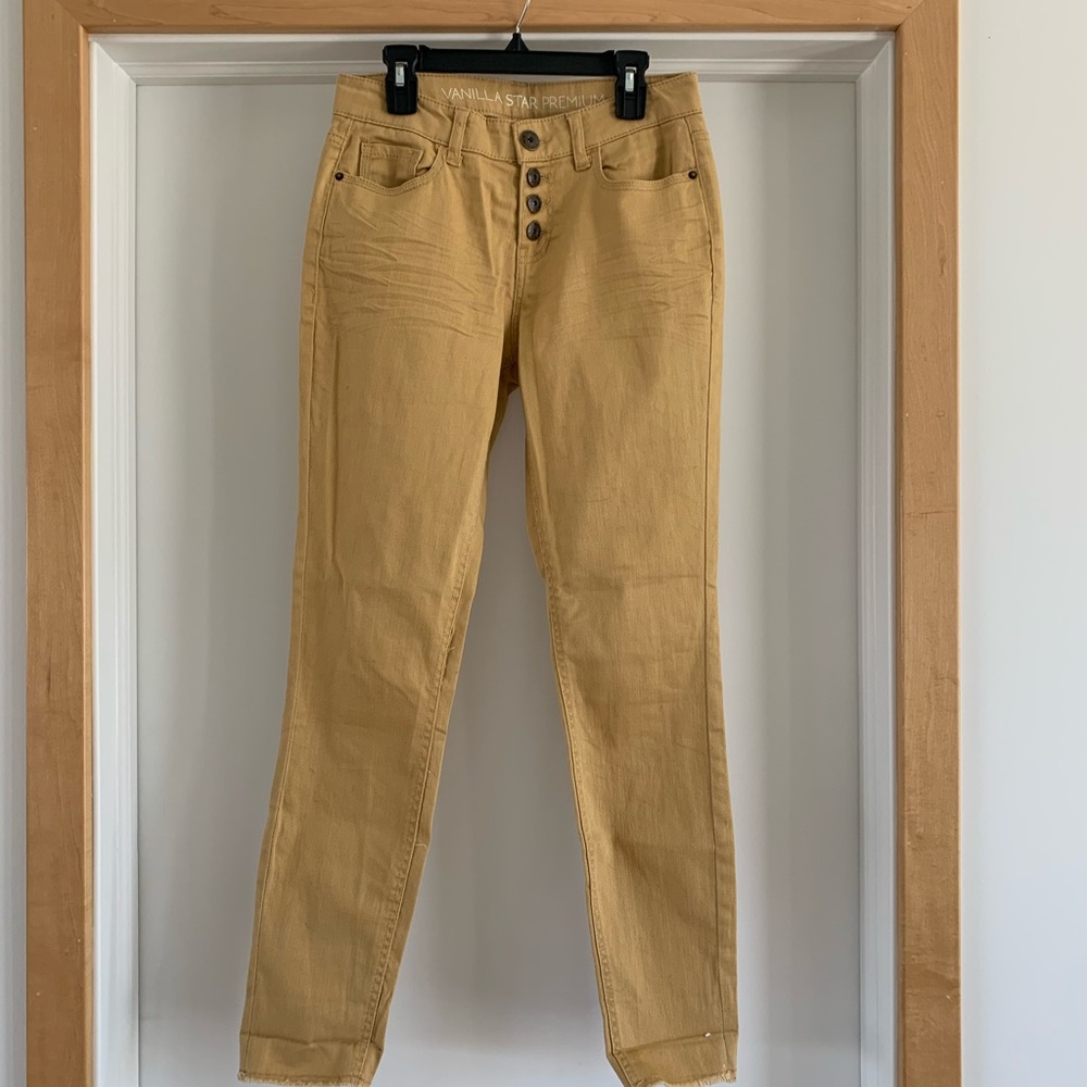 Tilly’s Mid Rise Mustard Yellow Jeans